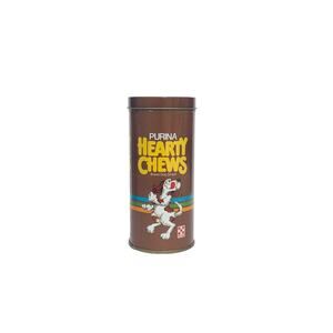 Vintage 1988 Purina Hearty Chews Dog Treats Metal Tin Can